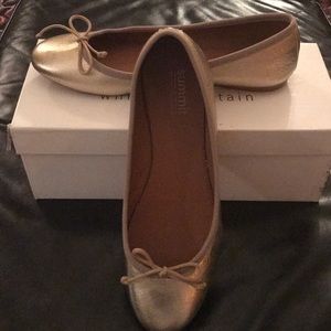 Summit by White Mountain Gold Ballet Flats